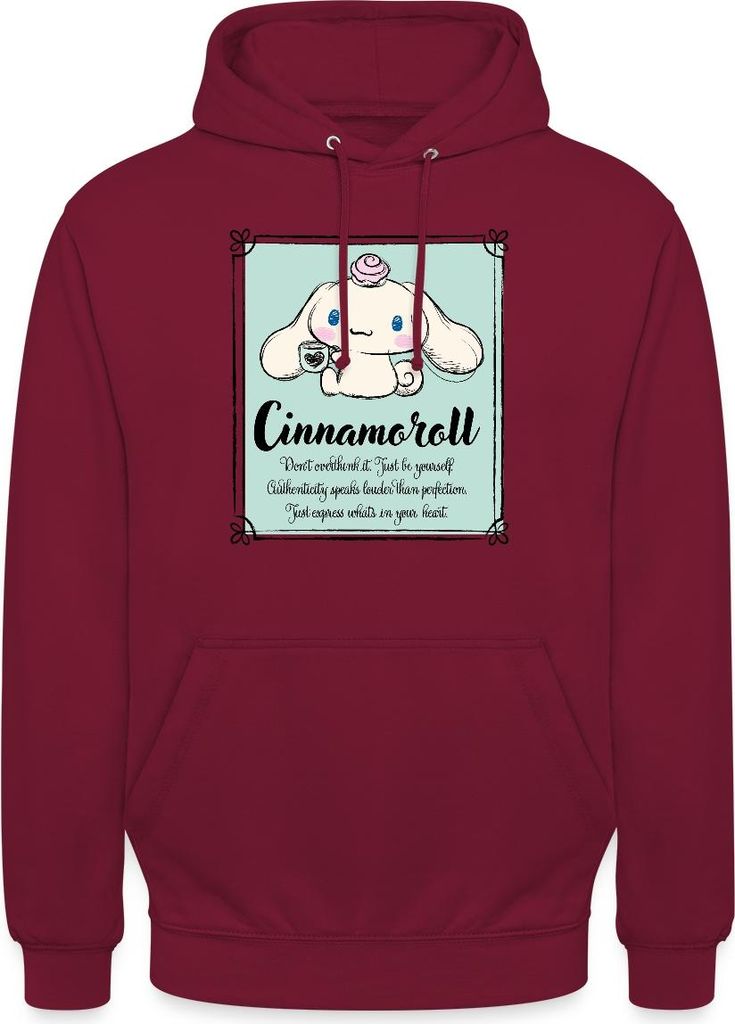 Spreadshirt Cinnamoroll Just Be Yourself Uni Hoodie, XXL, Bordeaux