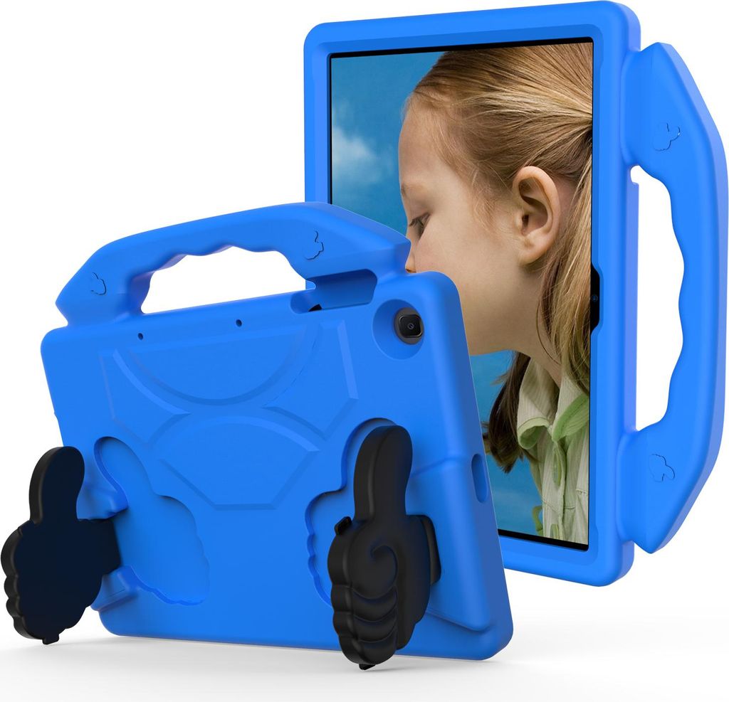 Kinder Schutzhülle für Huawei MatePad SE 10,1"/T10s 10,1"/T10 9,7"/Honor Pad X8/Pad X8 Lite, Leicht EVA-Schaum mit Griff Ständer Hülle Blau