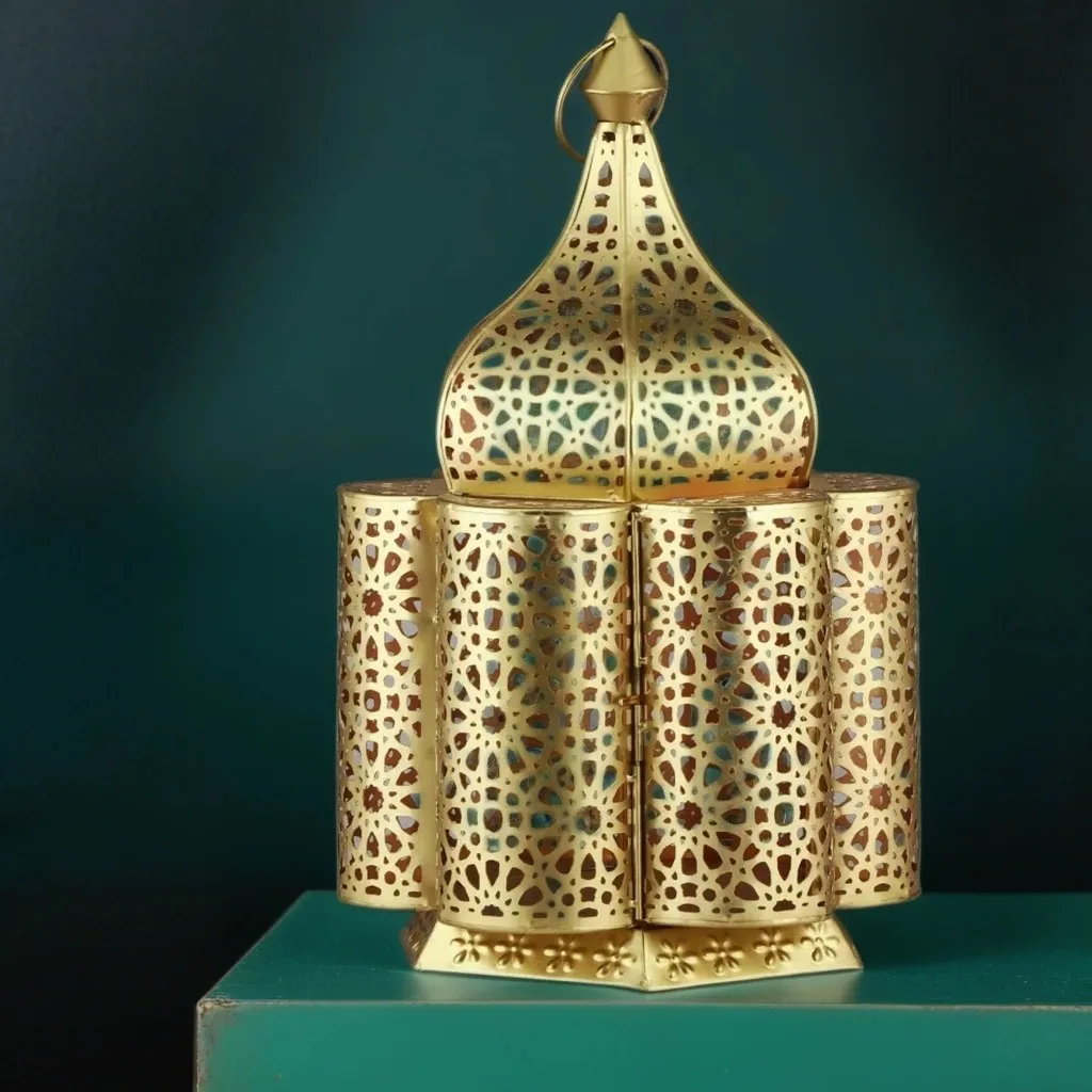 Lampada Orientale Feryal Gold | Abat-jour Marocchina Metallo Oro