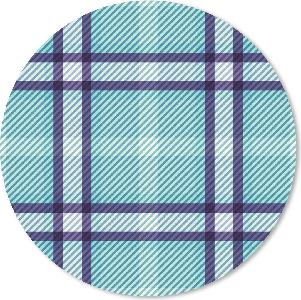 MuchoWow Mauspad Mousepad Kariert - Blau - Muster - Schottisches Karo 50x50 cm - Mousepads - Maus Mat - Pad - Mausunterlage - Vinyl