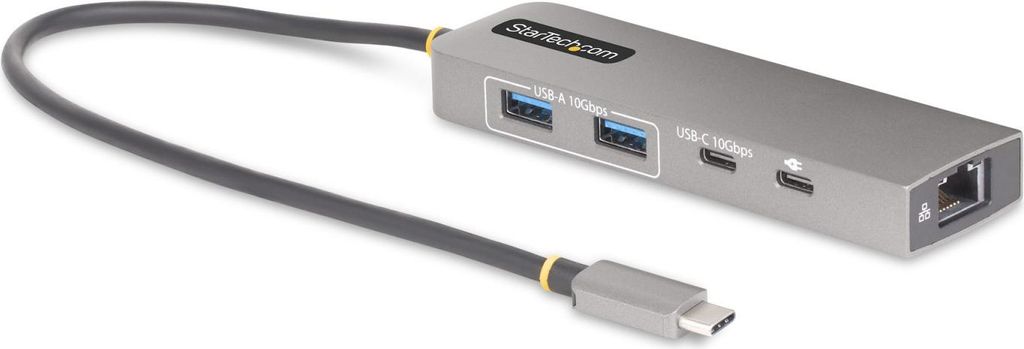 StarTech.com USB-C-Hub mit 3 Anschlüssen, 2,5 Gbit/s Ethernet und 100 W Power Delivery USB 3.2