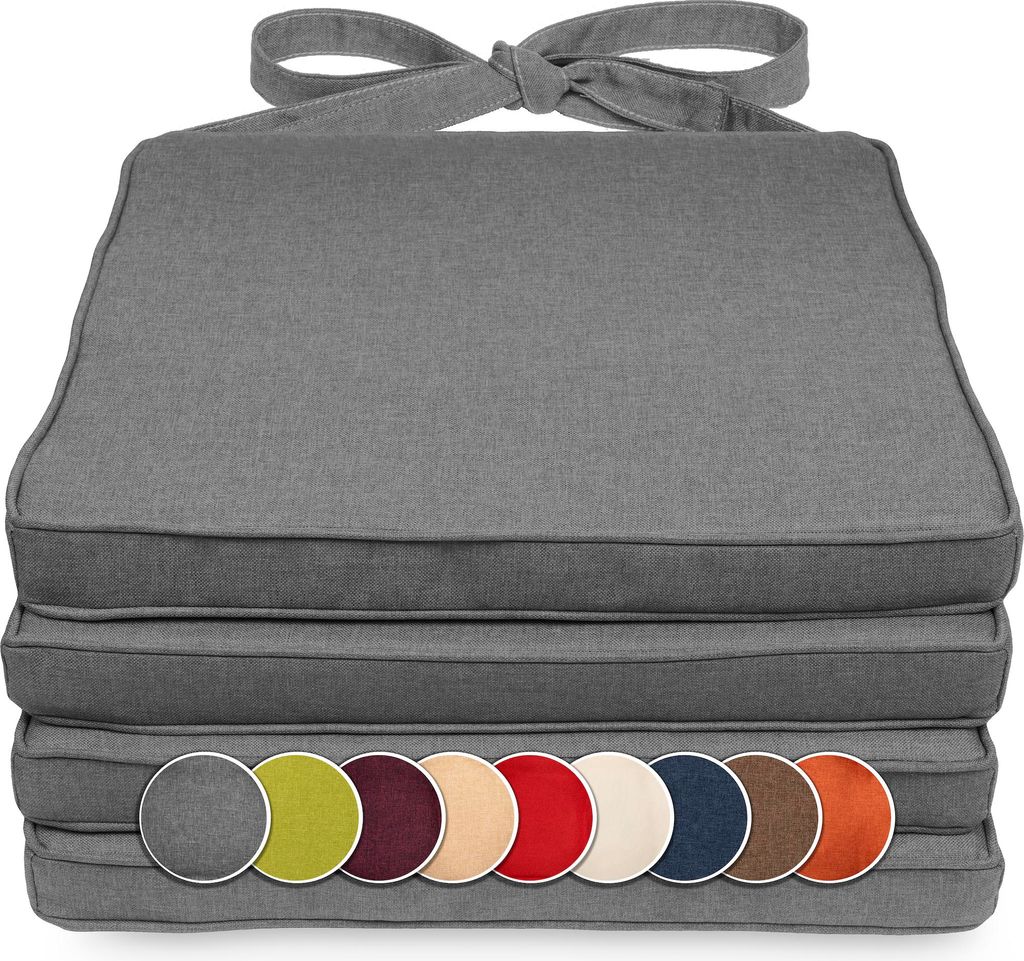 sunnypillow 4er Set Stuhlkissen 40 x 45 x 5cm | Produktbild 