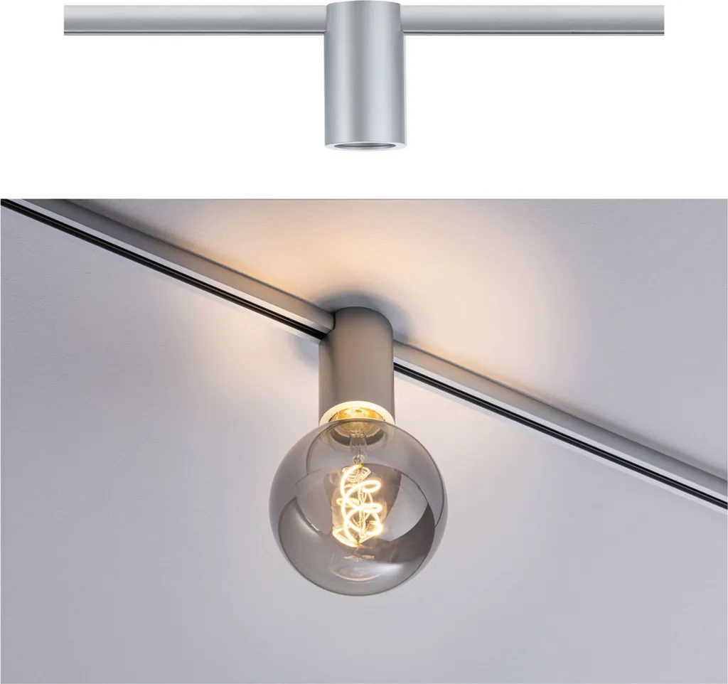 Faretto Singolo U-Rail Paulmann 230V | Cromo Opaco | Montaggio Facile