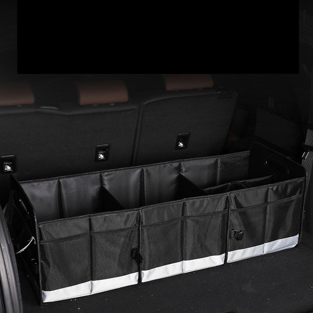 Kofferraum-Organizer, 95 l, großes Fassungsvermögen, 600D-Oxford-Stoff, mehrere Fächer, faltbar, wasserdicht, erweiterte Frachtaufbewahrungsbox ...