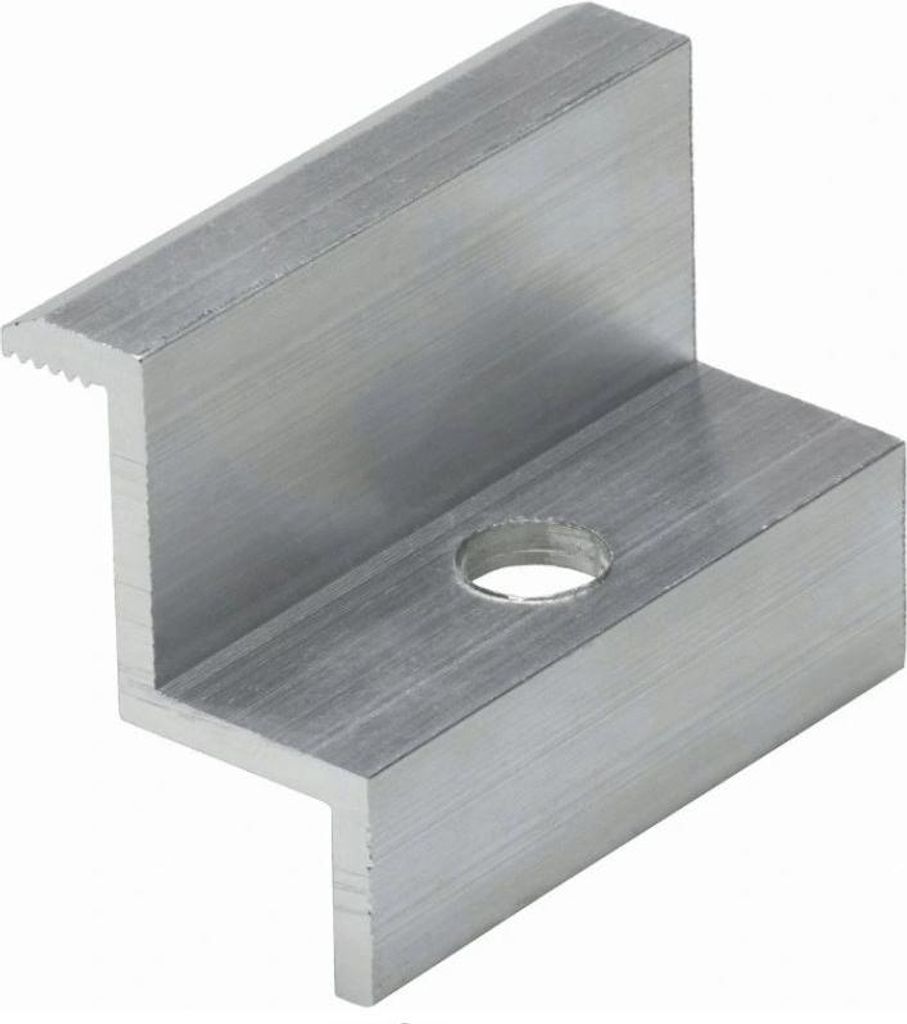 10x Endklemme für Modulhöhe 40mm Photovoltaik Solarmodul PV ALU