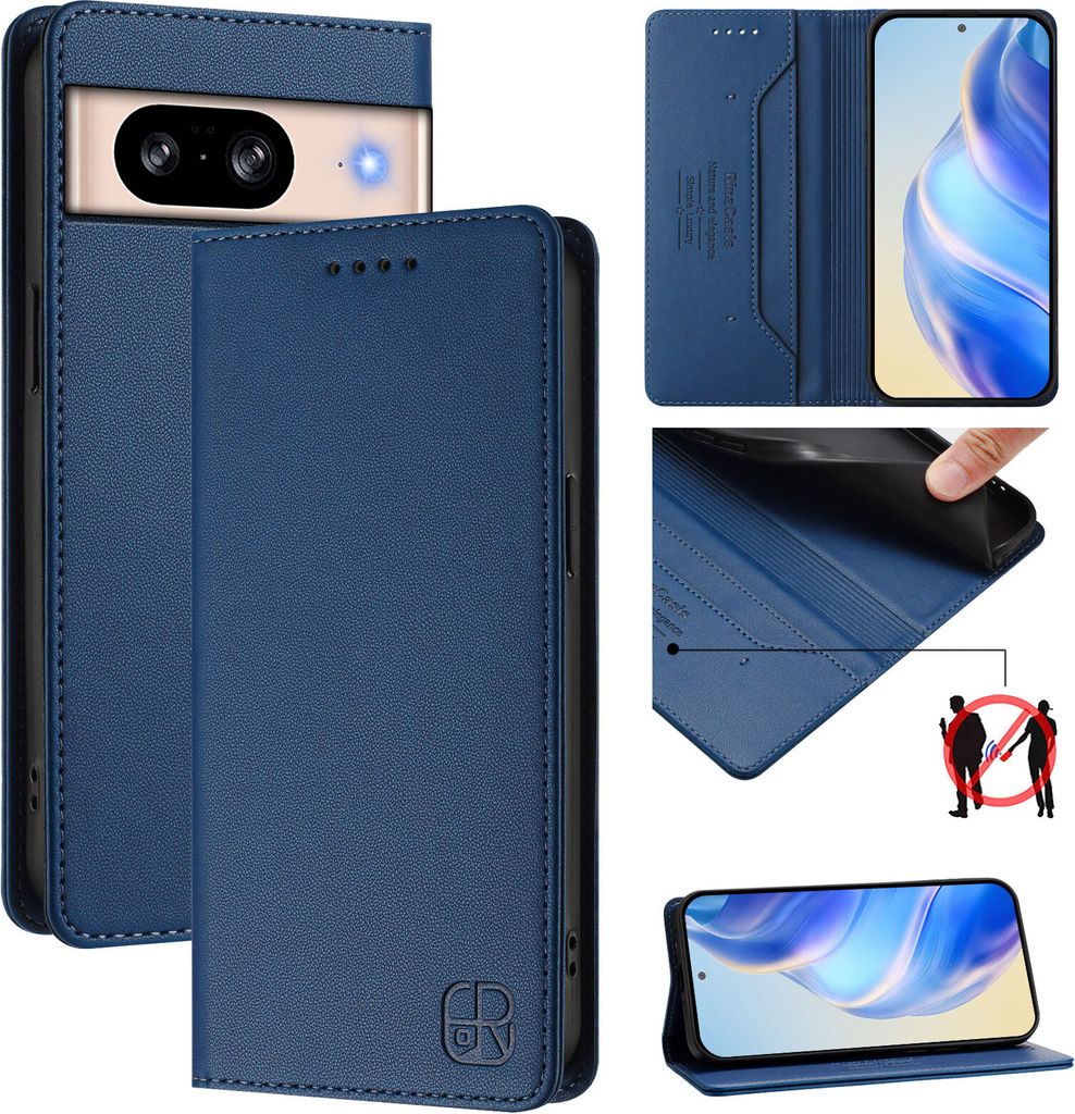 Lederhülle für Google Pixel 8 Hülle Flip Brieftasche Produktbild 