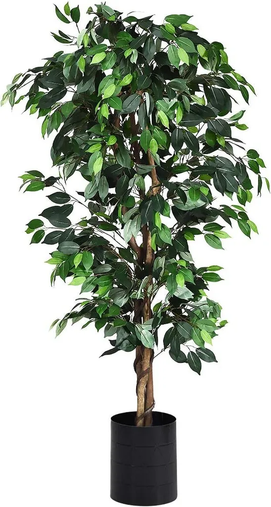 Plante décorative artificielle réaliste 180cm avec feuillage dense vert
