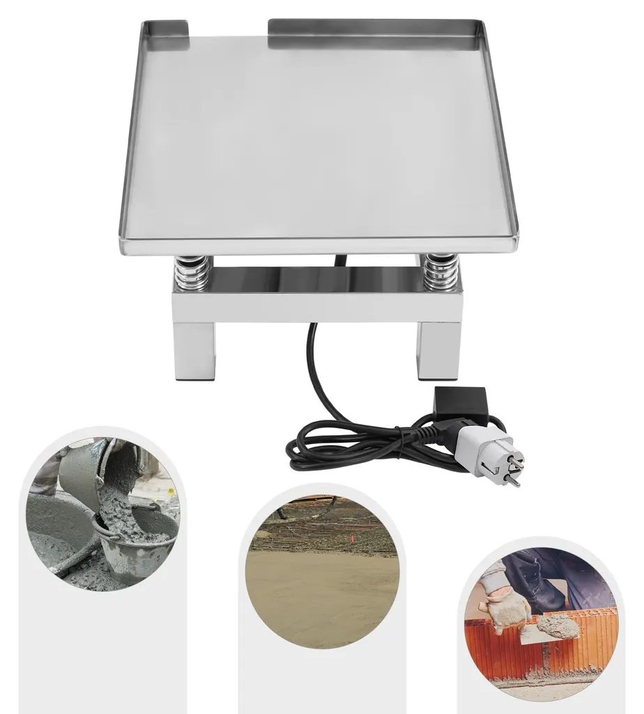 Table de vibration électrique pour moules à béton, châssis inox argenté - 3