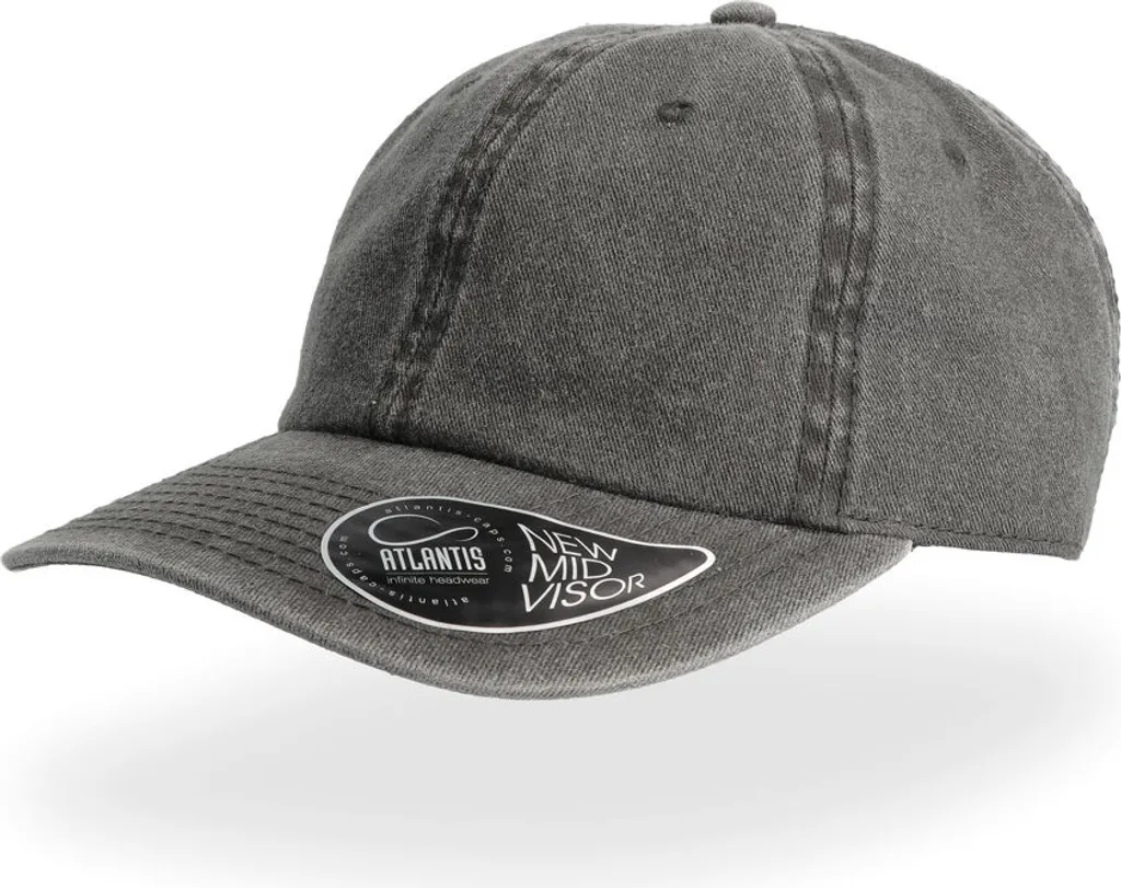 Atlantis DIGG Cap Nero - Cappellino 6 Pannelli Vintage Cotone Regolabile