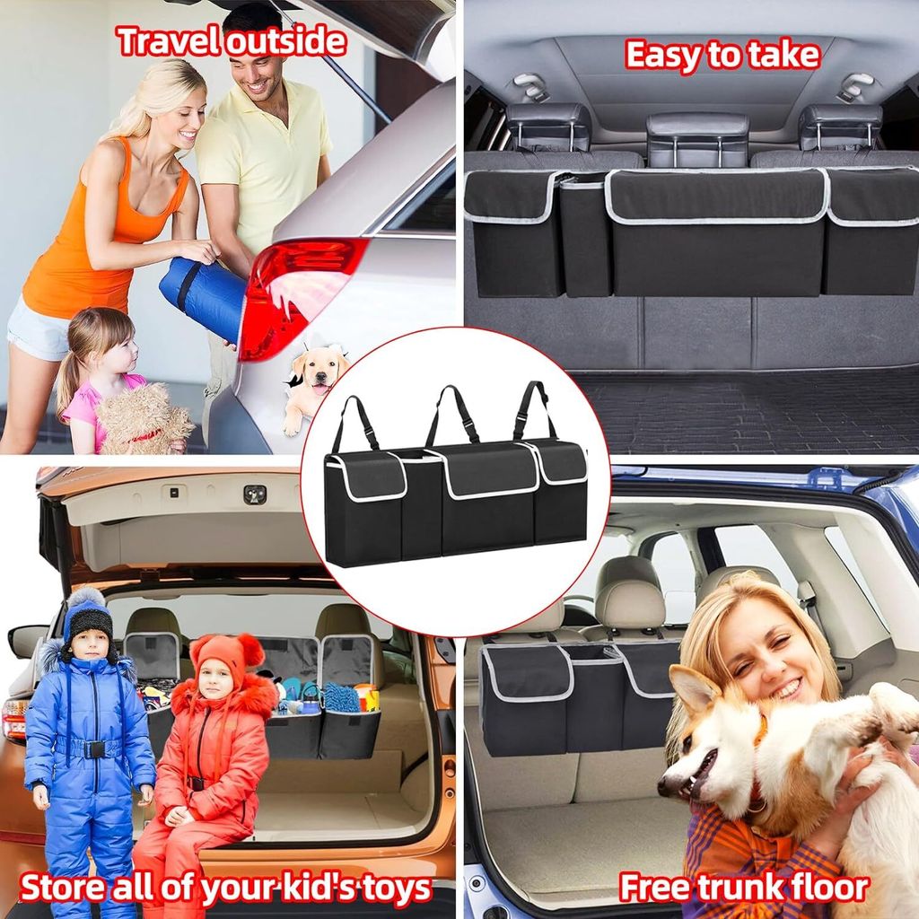 Auto Kofferraumgurt Organizer - Klettverschluss Für SUV Und LKW