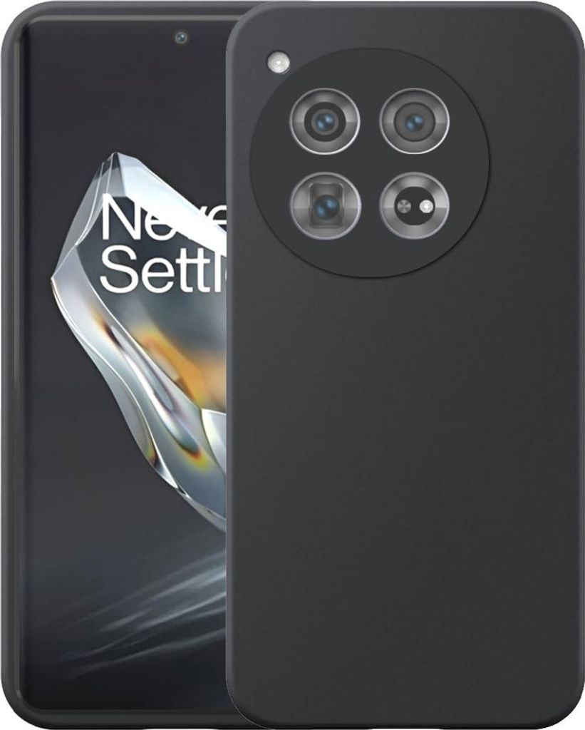 Geeignet für OnePlus 12 Phone Case Flexible Silikon TPU Case - Flexible Back Cover Case Silikon TPU - Schwarz - Smartphonics