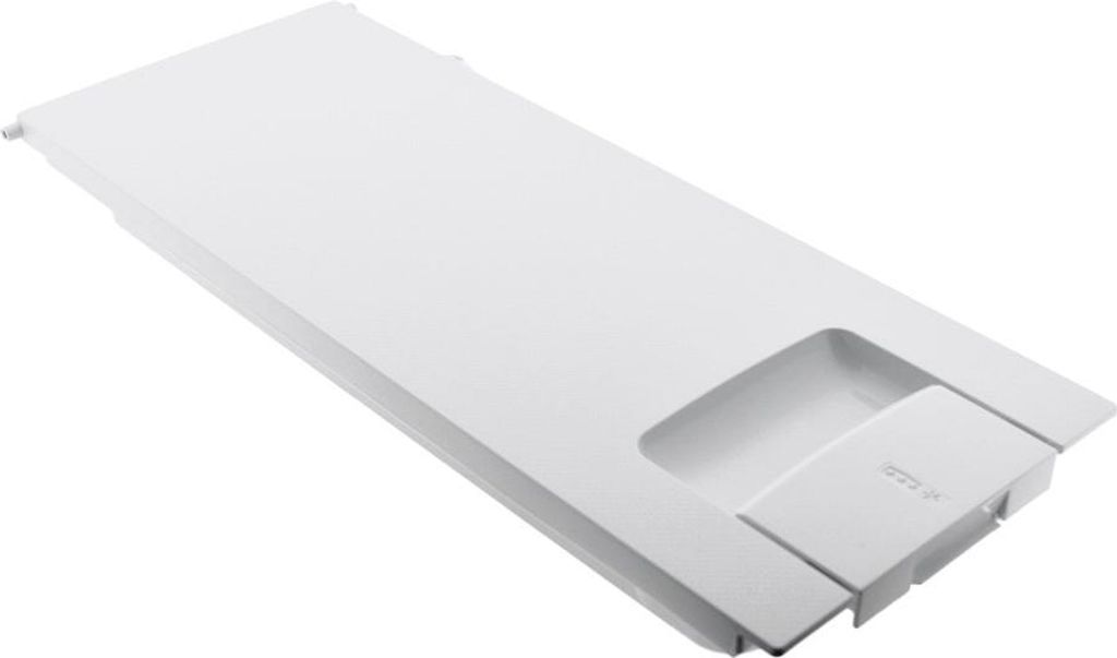 A white refrigerator drawer or shelf.