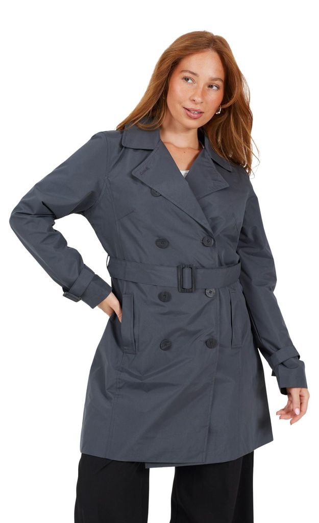 Brave Soul - "Brandy" Regenmantel für Damen WH491 (38 DE) (Holzkohle)