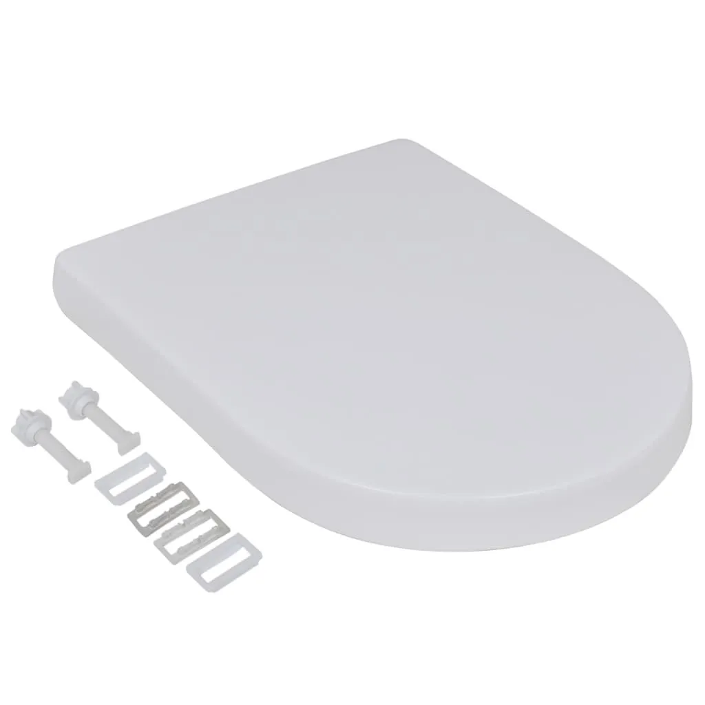 Abattant WC vidaXL avec fermeture soft-close blanc - Lot de 2 pièces