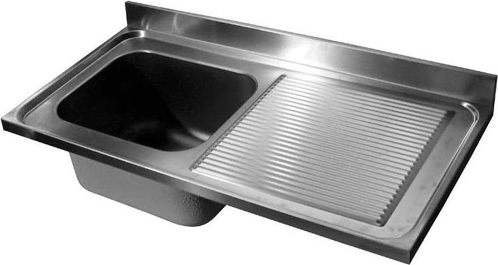 Combisteel Einbauspüle mit 1 Becken links aus Edelstahl 1400x700x40mm