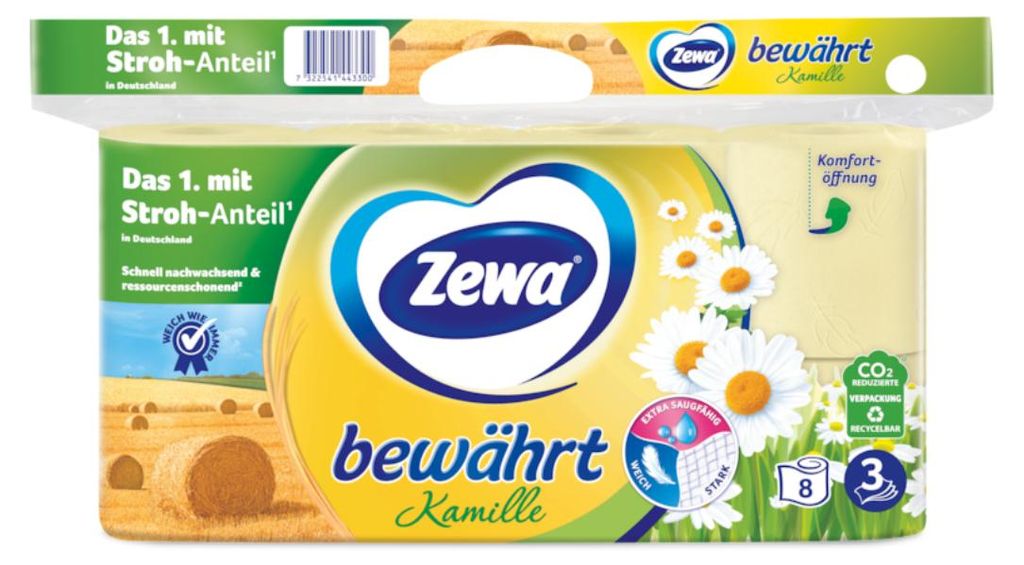 Zewa osvědčený heřmánek s vůní heřmánku ve žlutém vzoru Obrázek produktu 