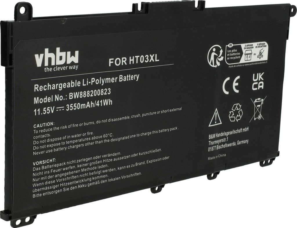 vhbw Akku Ersatz für HP HT03XL, L11119-855, HT03041XL, Produktbild 
