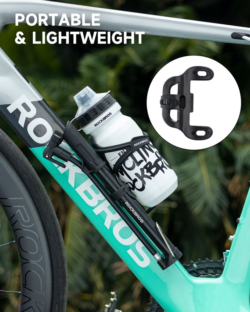ROCKBROS Popa Elettrica per Bici, Popa Portatile 150PSI/10.3BAR, con