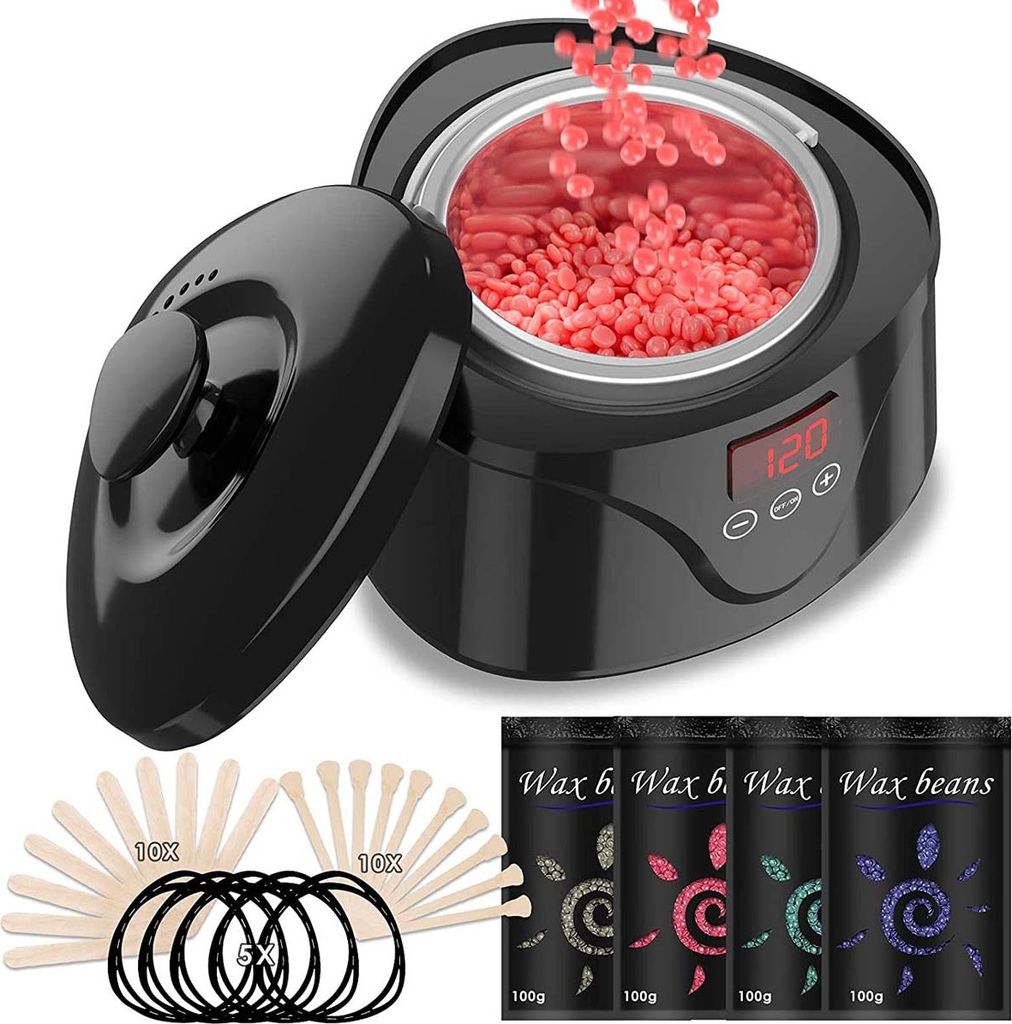 Wachsgerät Set Wachswärmer Wachs Erhitzer Wachs Bohnen Haarentfernung Wax Salon 