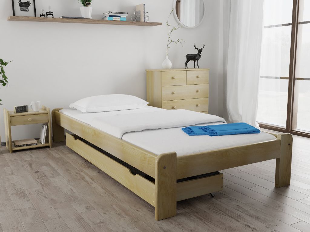Postel ADA 80 x 200 cm, borovice Rošt: Bez roštu, Matrace: Obrázek produktu 