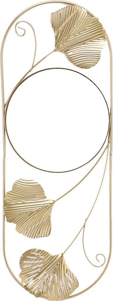 Metall Blatt Wandspiegel Fade Resistant Artistic Modern Dekorative Spiegel für Schlafzimmer Wohnzimmer Büro