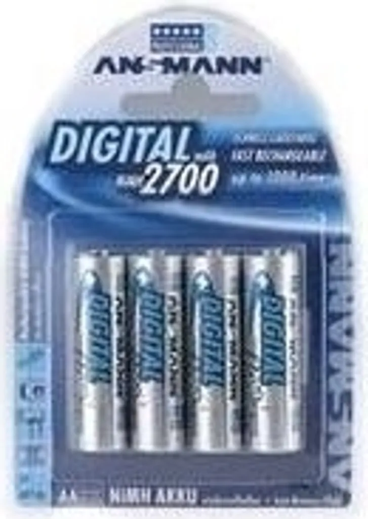 Piles rechargeables AA NiMH 2700mAh ANSMANN lot de 4 accumulateurs HR6