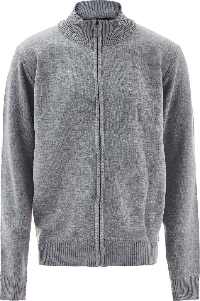 corbridge herren strickjacke - hellgrau melange, XXL