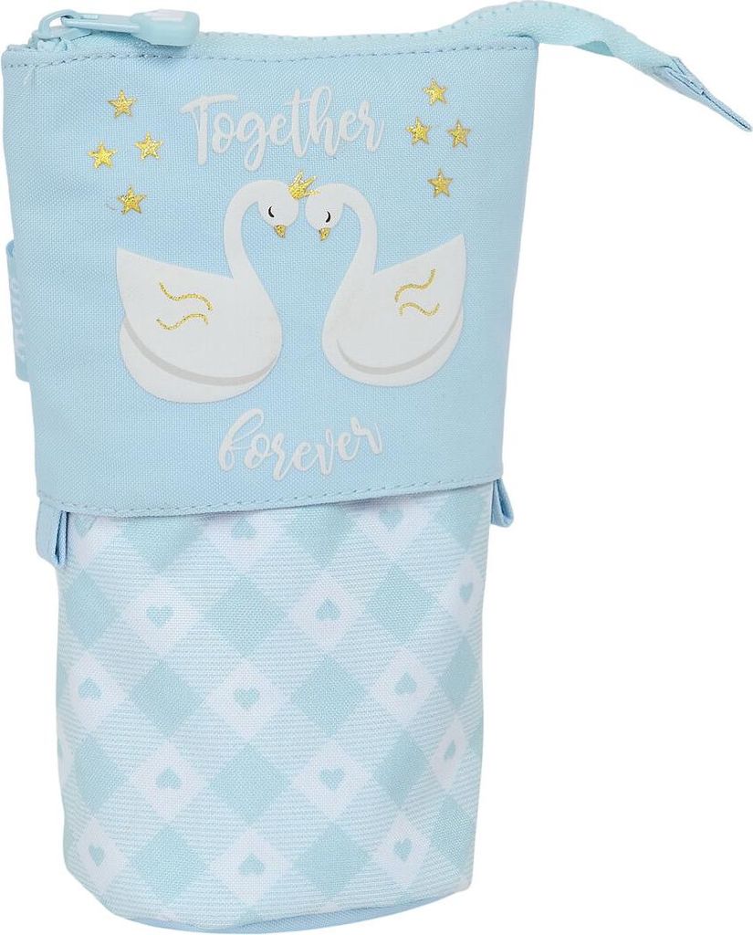 Safta Recycling Glowlab Swans Federmäppchen Blau Mann Blau One Size