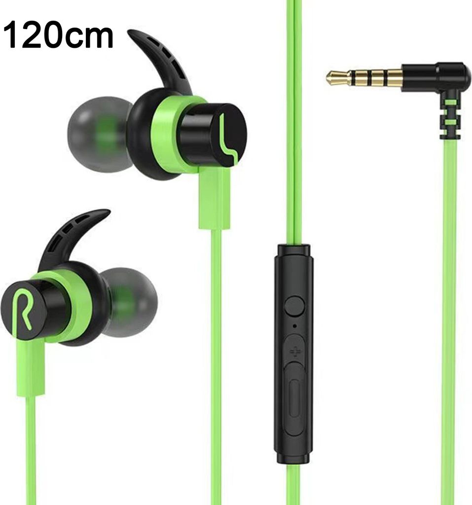 Kabelgebundener Kopfhörer 3,5 mm/Typ C, Sport-Headset, Stereo-Sound, In-Ear-Kopfhörer mit Mikrofon für Gaming-Musikanrufe