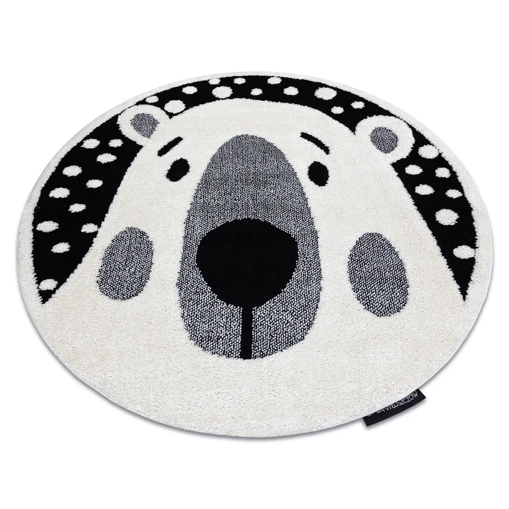 Tapis enfant structurel JOY en polaire douce - Motif Teddy 120 cm
