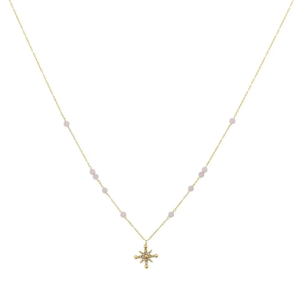 Collier en perles et plaqué or 18k Star Australe pour femme chic