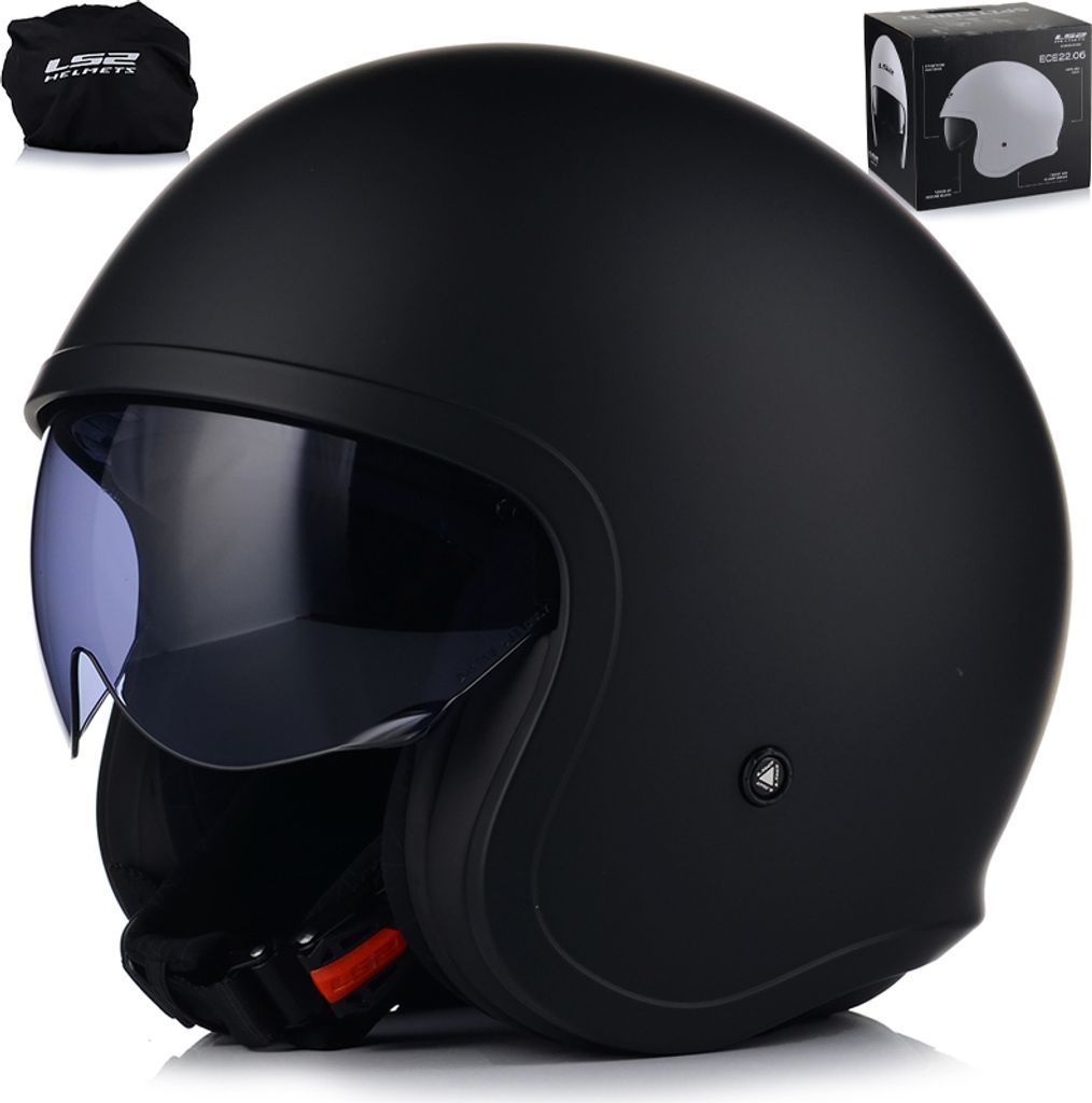 LS2 OF599 Casco jet Spitfire II Solid, nero opaco, XL Immagine del prodotto 