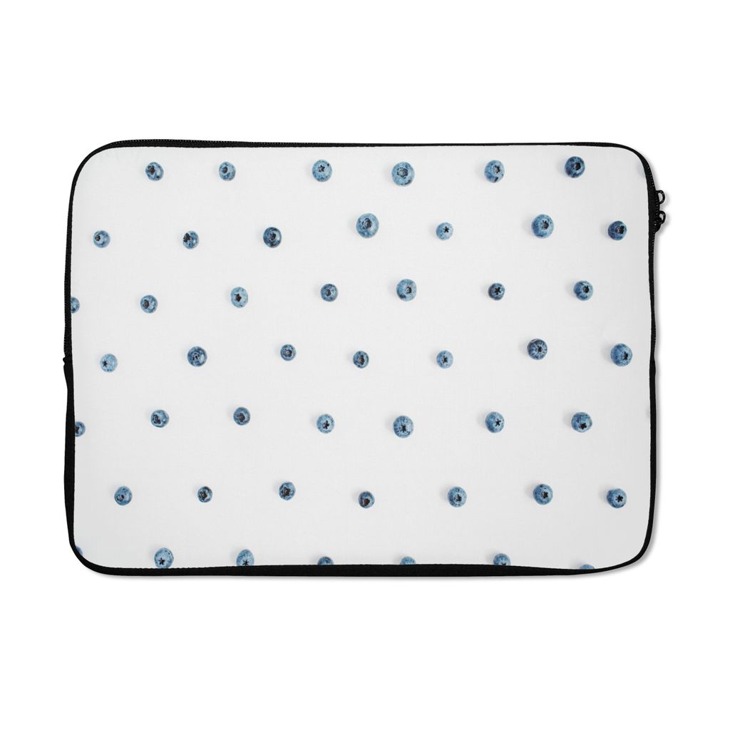 MuchoWow Laptop Hülle 13 Zoll Sommer - Beere - Weiß Laptoptasche - Laptophülle - Sleeve - Rundumschutz