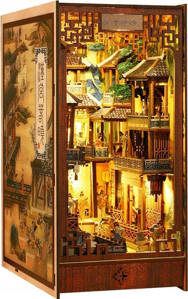 Puzzle bois 3D Street Lighting Bookshop pour décorer vos étagères