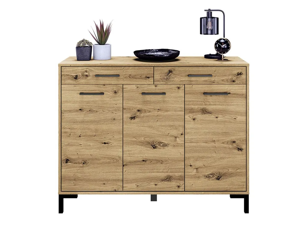 Commode robuste BEDA chêne artisan au design scandinave et moderne - 5