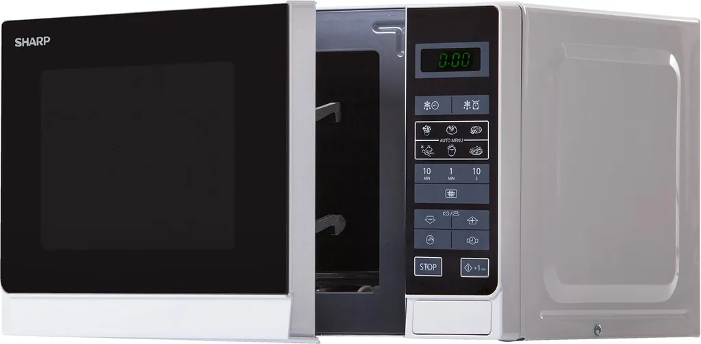 Micro-ondes Sharp 20L 800W Argent - Modèle Électronique Performance - 3