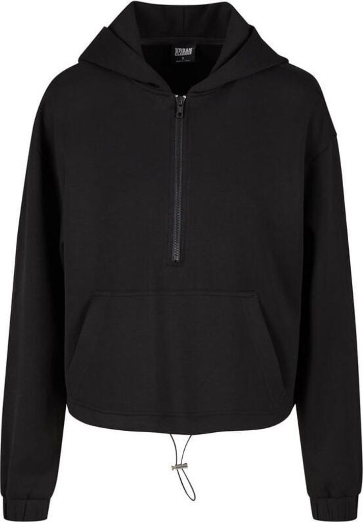 Urban Classics Kapuzenpullover Damen Ladies Soft Touch Zip Hoodie schwarz S