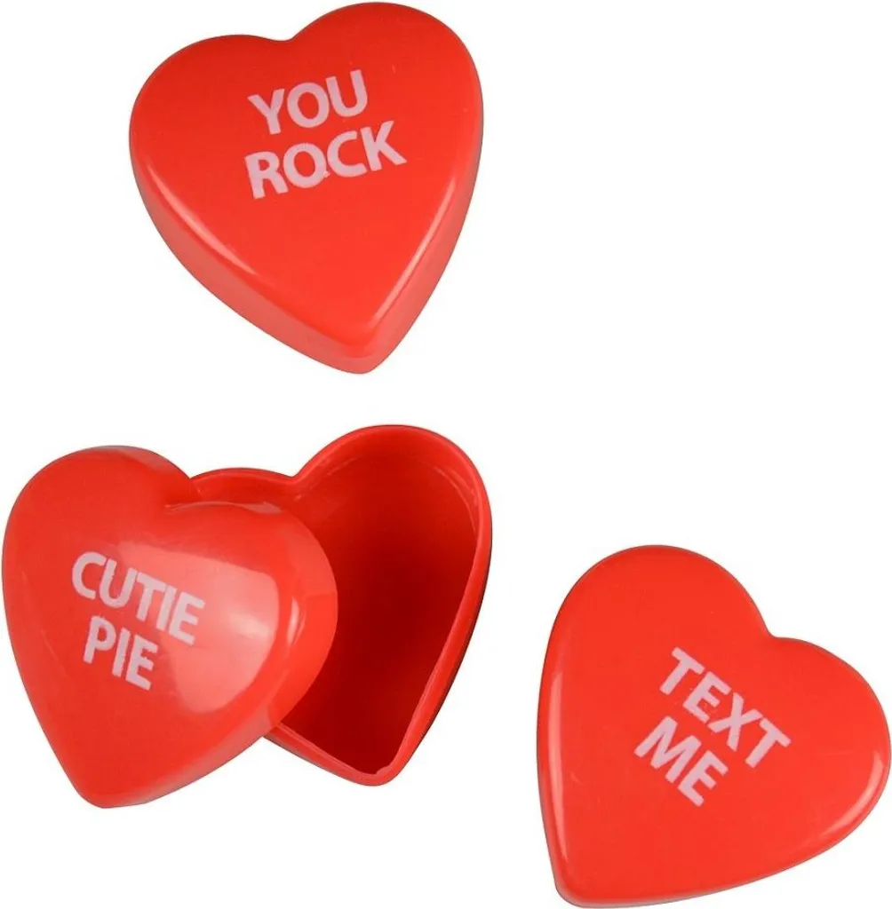 Scatole a sorpresa con cuore rosso, 3 pezzi. - 3