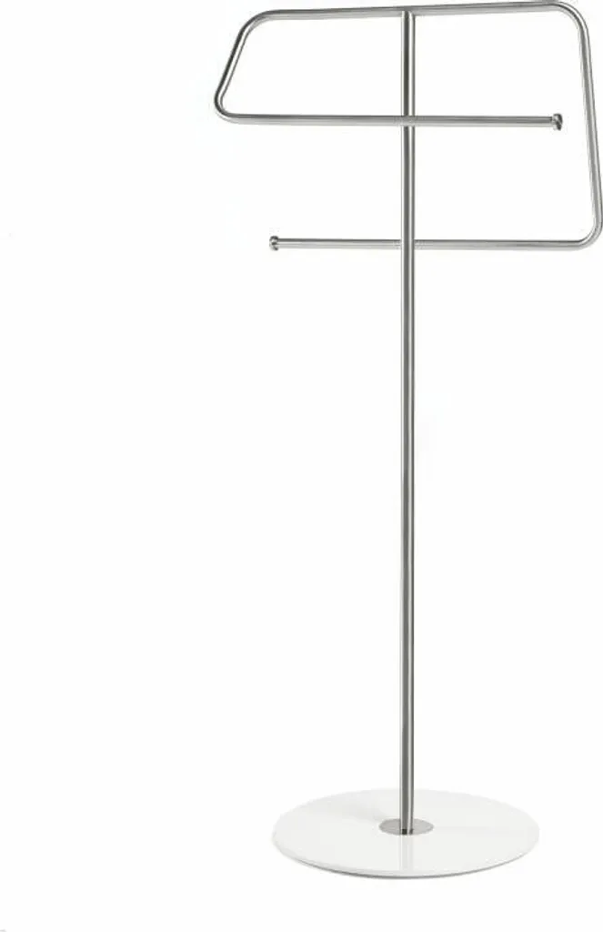 Valet de nuit Kali pour organiser votre chambre - Inox Blanc 91 cm