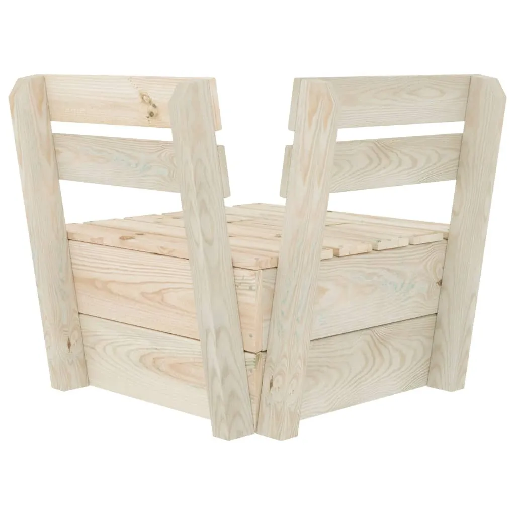 Divano pallet modulare sezione angolare Legno di abete impregnato - 4