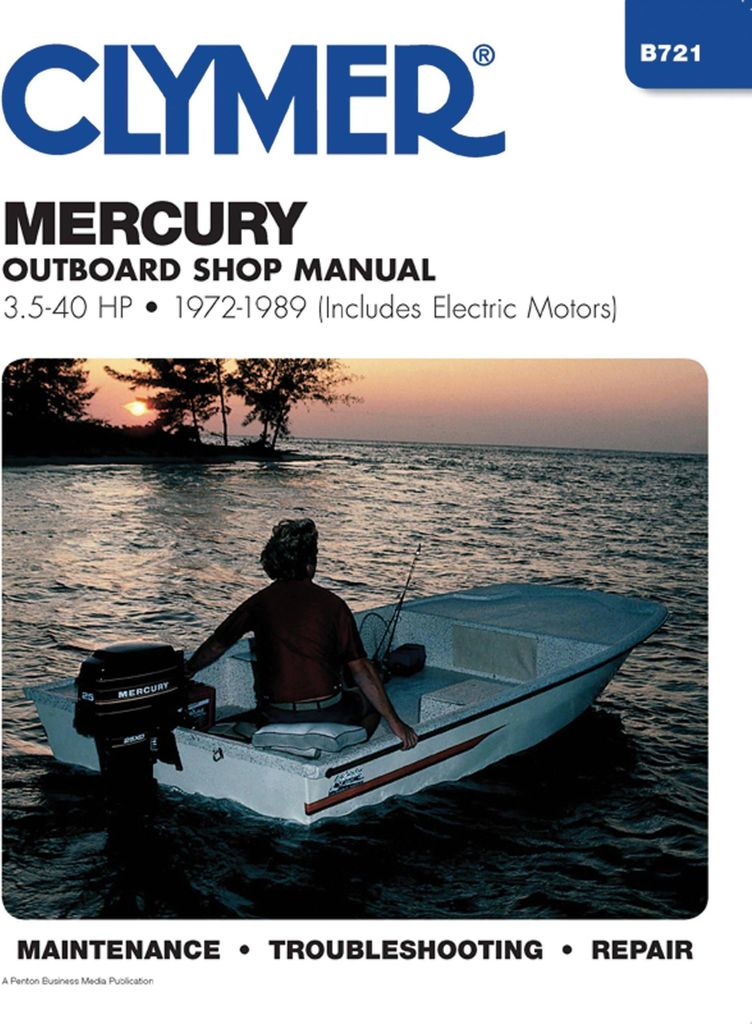 Mercury 3.5-40 HP Outboards Includes Electric Motors (1972-1989) Service Repair Manual