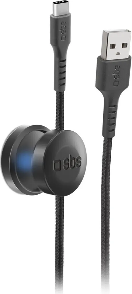 SBS TEMAGUSBCDG Câble USB-A vers USB-C 2m Noir pour Charge et Data