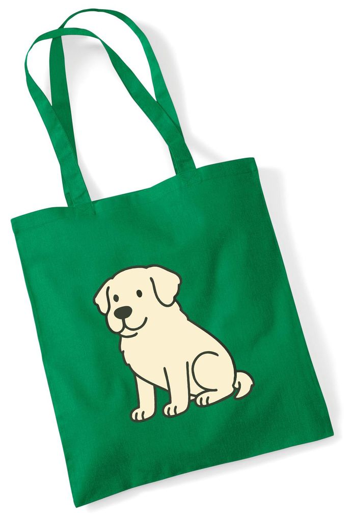 Huuraa Jutebeutel Kuvasz Comic Kuvi 10 Liter Kelly Green Baumwolle Tasche Geschenkidee