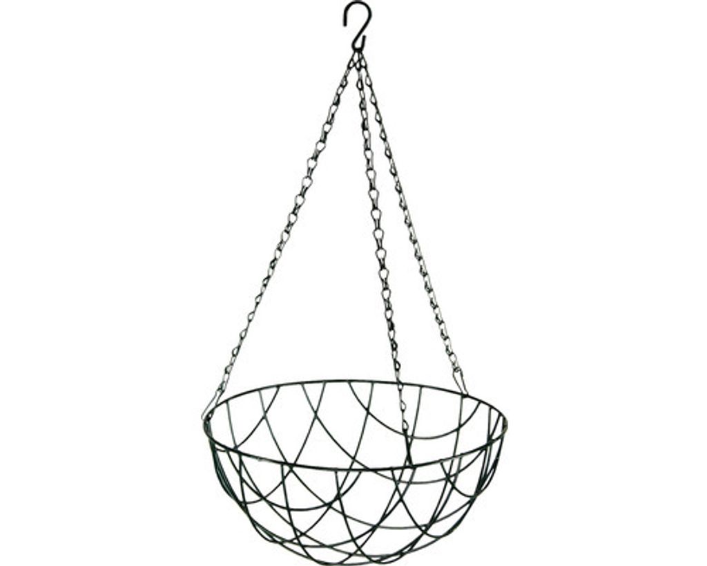 Blumenampel Bellissa Haas Hanging Basket Gusseisen feuerverzinkt Ø 30 cm H 12 cm schwarz inkl. Befestigungsmaterial