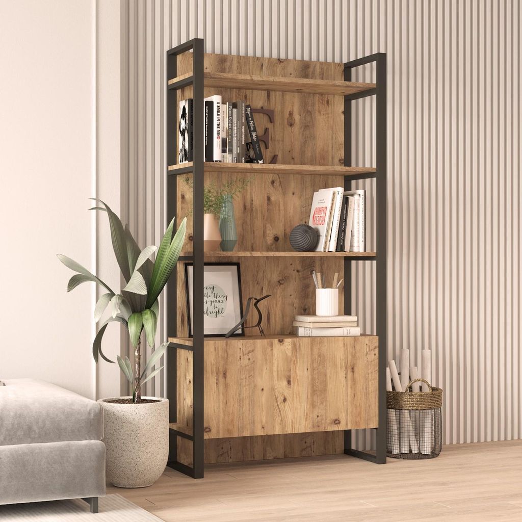 Skye Decor, Hochwertiges Bücherregal, Atlantic Pine, 90 x Produktbild 