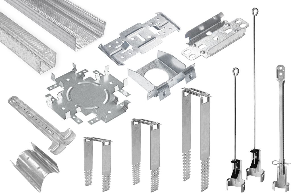 HEXIM UD CD Trockenbauprofile & Zubehör - Direktabhänger Rigips Decke Unterkonstruktion (50 Längsverbinder) Trockenbau Deckenprofil CD Profile v...