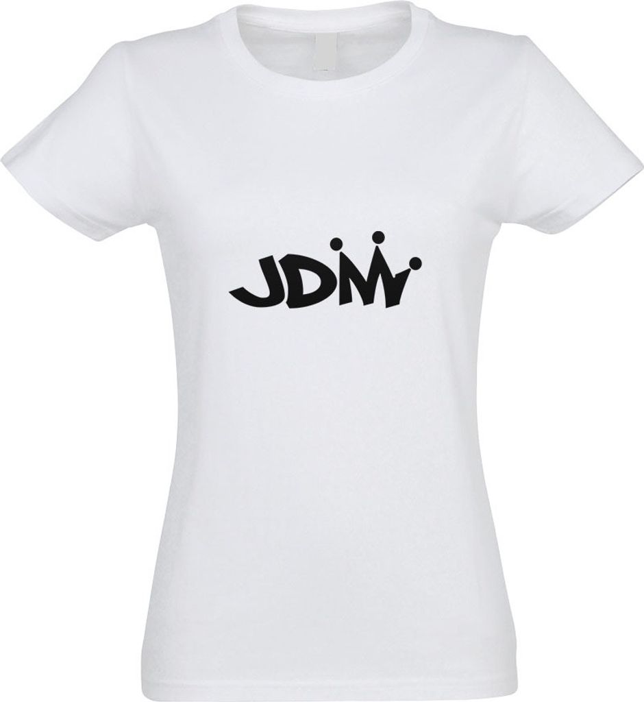 Kiwistar - T-Shirt tailliert - Damen - Weiss - JDM King - mit Motiv Bedruckt - Funshirt Design - Sport - Freizeit - Damen - M