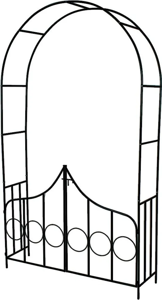 tectake Arc de roses en acier 140 x 40 x 240 cm - Support Plantes Noire