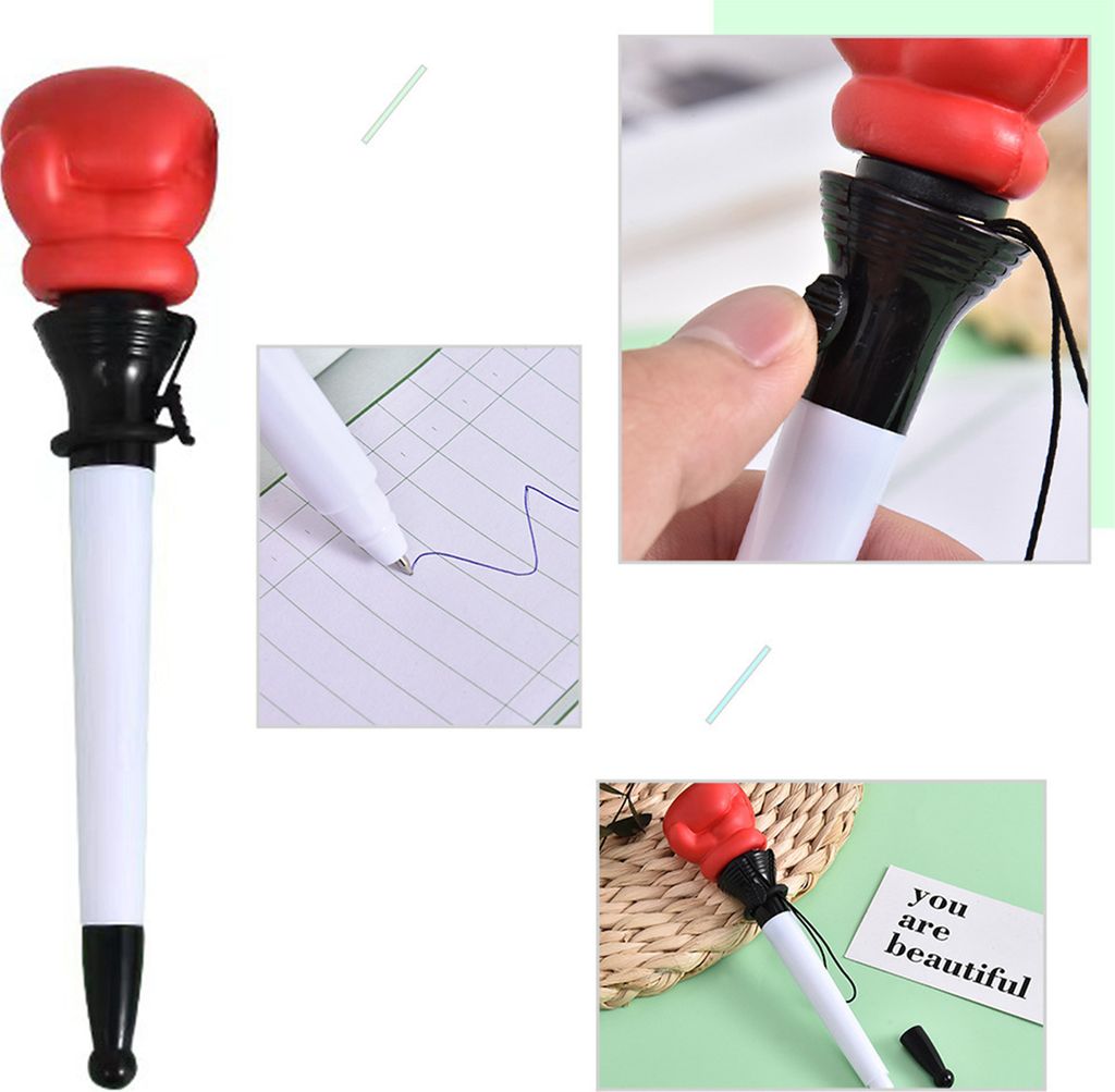 Bounce Dekompression Stift glattes Schreiben Ball Gel Stift Boxschuh Handschuh Signierstall