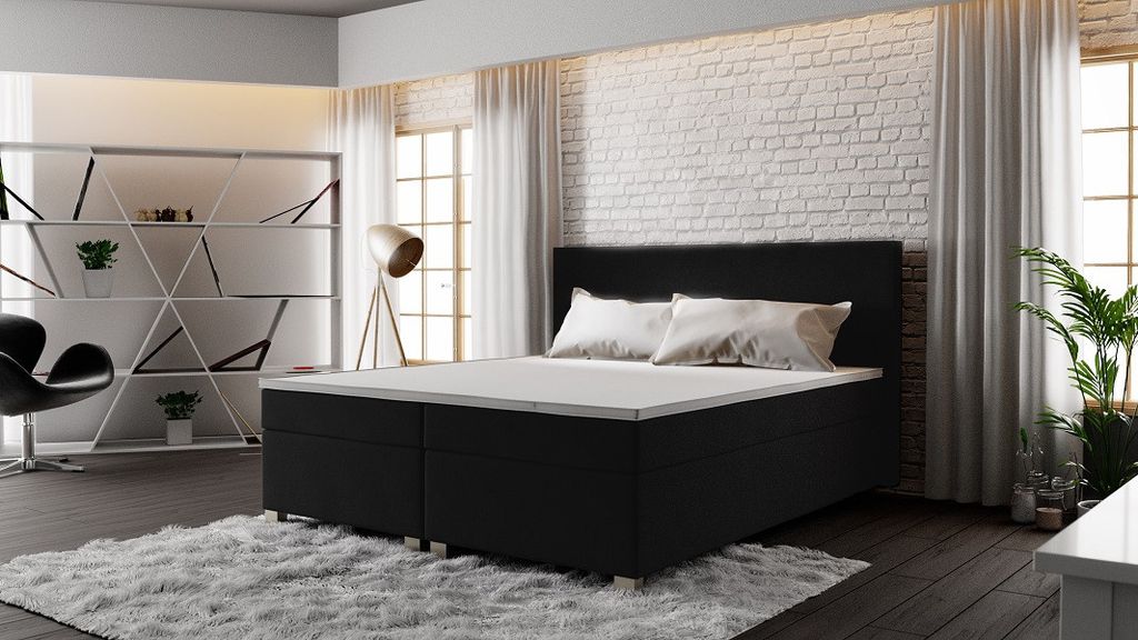 Boxspringbett ASSAR 160x200, Anthrazit Produktbild 